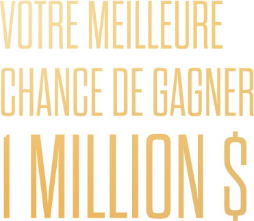 Your best chance to win a million. 40 draws of $1 million